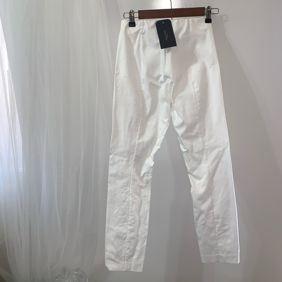 Rag & Bone Simone Snap Pant in White - Picture 6 of 7